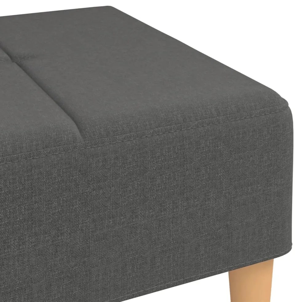 vidaXL Υποπόδιο Σκούρο Γκρι 78 x 56 x 32 εκ. Υφασμάτινο