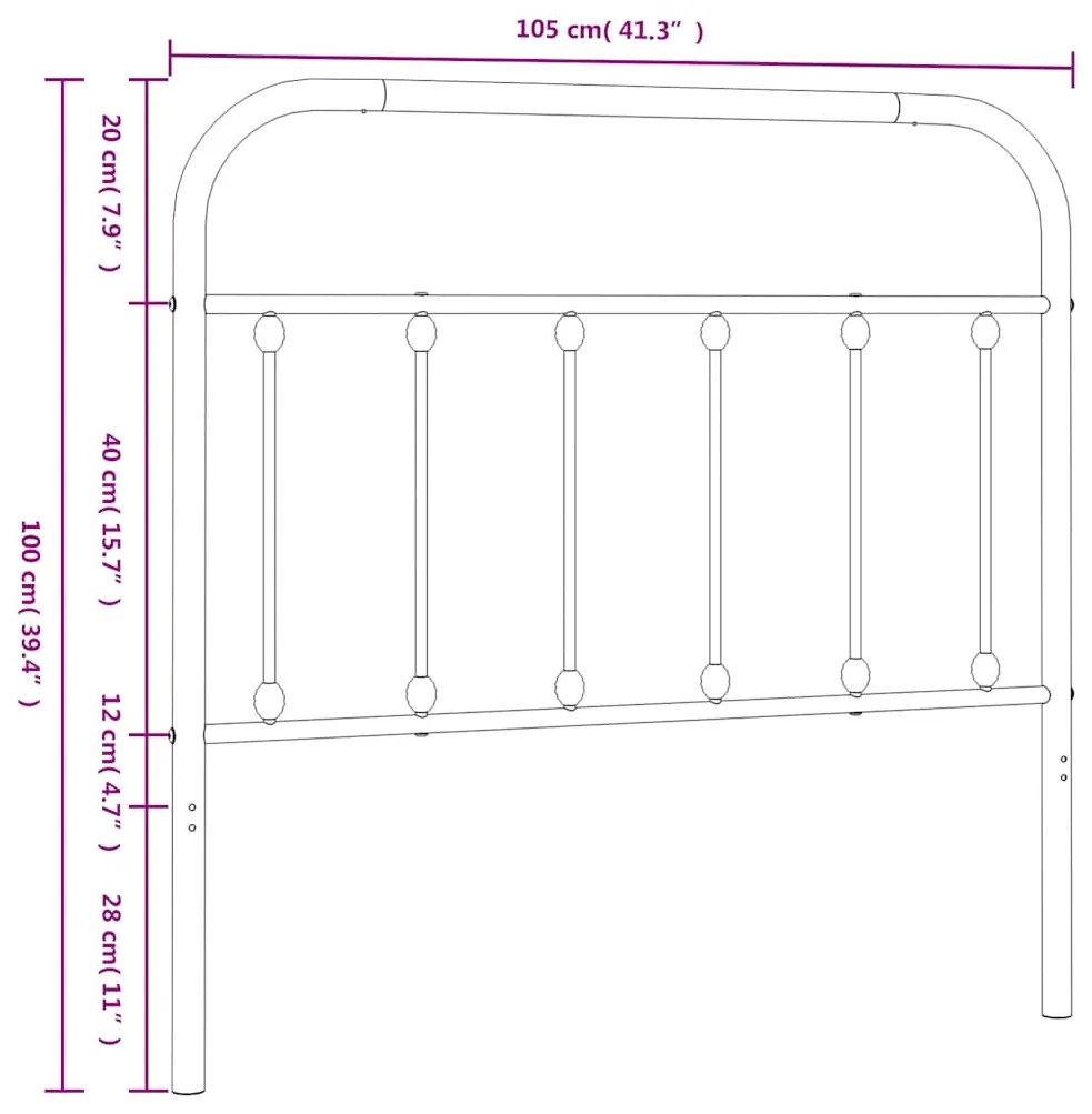 vidaXL Κεφαλάρι Λευκό 100 εκ. Μεταλλικό