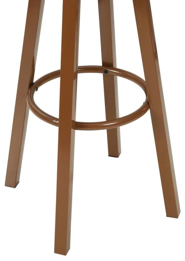 Καρέκλες Μπαρ 2 τεμ. Καφέ από Συνθετικό Δέρμα - Καφέ