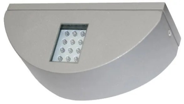 Απλίκα Φωτιστικό Τοίχου LED 3.3W Ημικύκλιο Διπλής Κατεύθυνσης ΙΡ54 Ψυχρό Φως 22x9 Lumen-9-7005660-Γκρι 9-7005660