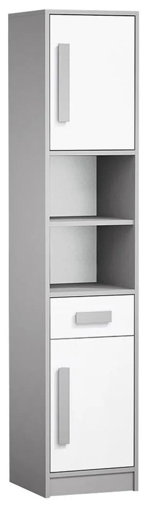 Βιβλιοθήκη Akron H104, Κλειστό, Με συρτάρια, Με πόρτες, Πλαστικοποιημένη μοριοσανίδα, Ο αριθμός των θυρών: 2, Αριθμός συρταριών: 1, 191x40x40cm