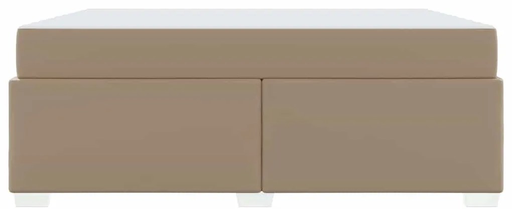 vidaXL Σκελετός Κρεβατιού Καπουτσίνο 180 x 200 cm Τεχνητό δέρμα