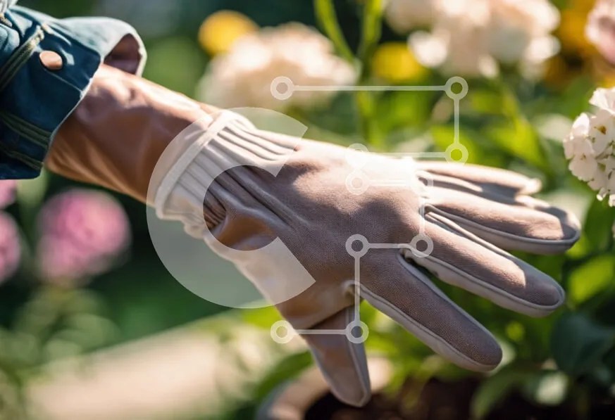 Intra Συλλεκτικό Ξύλινο Παζλ Plywood 4mm - Άτομο που φροντίζει τα λουλούδια σε γλάστρες σε έναν κήπο Σε Ξύλινο Κουτί - Διαστάσεις: 10x10 cm – 25 κομμάτια