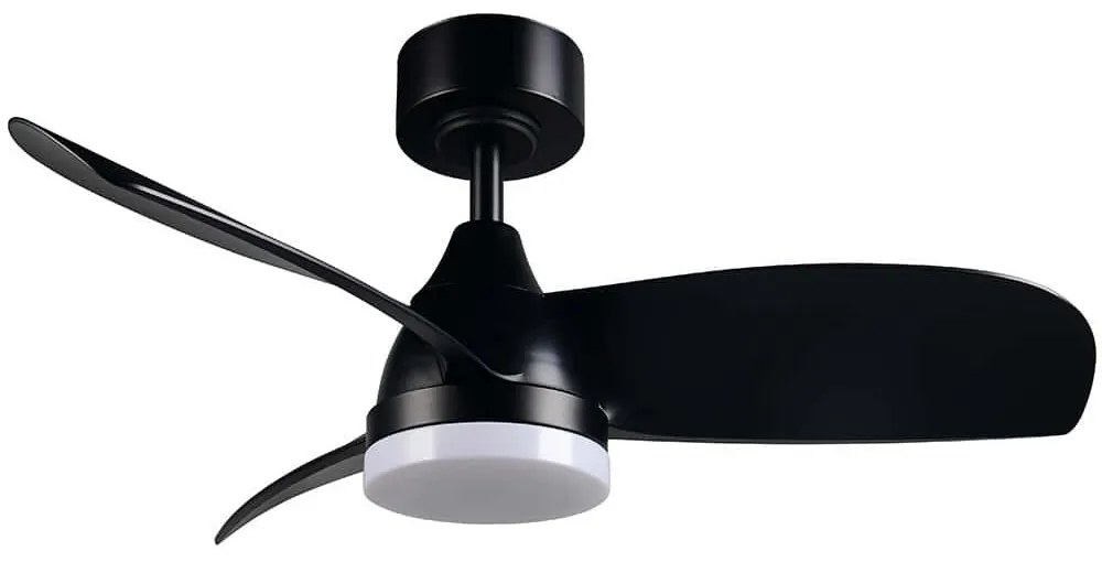 Ανεμιστήρας Οροφής Helsinki R62732132 Με Φως Led Και Τηλεχειριστήριο Φ90x40cm Dim Led 2500lm 20W Black RL Lighting Διάμετρος 90cm