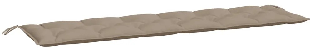 vidaXL Μαξιλάρια Πάγκου Κήπου 2 τεμ. Taupe 200x50x7cm Ύφασμα Oxford