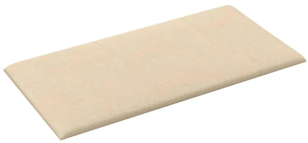 vidaXL Πάνελ Τοίχου 12 τεμ. Κρεμ 30 x 15 εκ. 0,54 μ² Υφασμάτινα