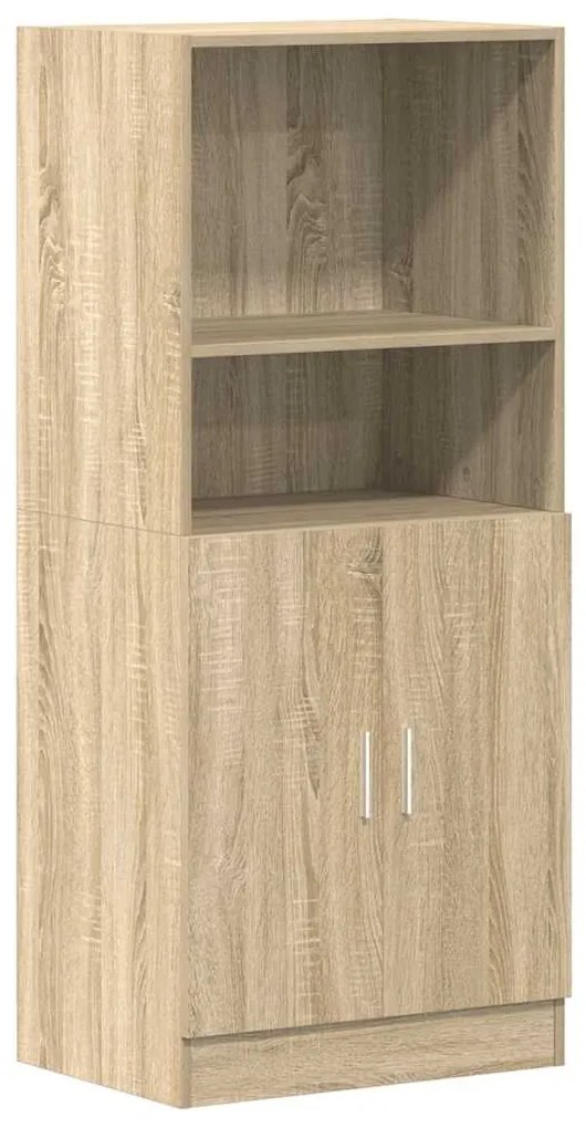 Στήλη Κουζίνας Sonoma Δρυς 57x41,5x131,5 εκ. Επεξεργασμένο Ξύλο - Καφέ
