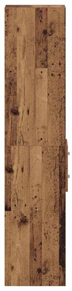 vidaXL Βιβλιοθήκη με συρτάρι Παλιό ξύλο 30 x 42.4 x 185.2 εκ.