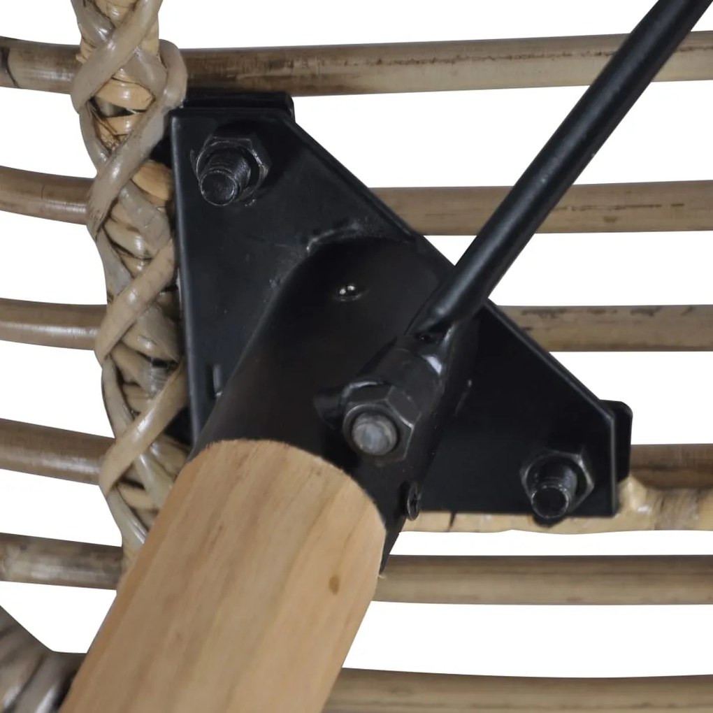 vidaXL Καρέκλες Τραπεζαρίας 2 τεμ. Καφέ από Γνήσιο Ρατάν