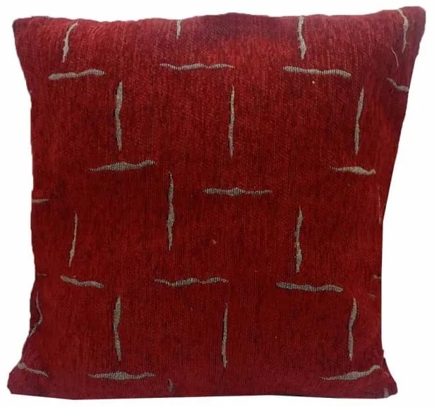 Vekrakis Μαξιλάρι Φιγούρας με Γέμιση 45×45εκ Polycotton Zig Zag Μπορντό