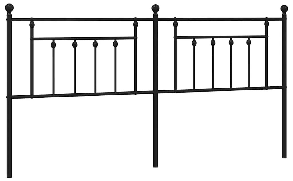 vidaXL Κεφαλάρι Μαύρο 193 εκ. Μεταλλικό