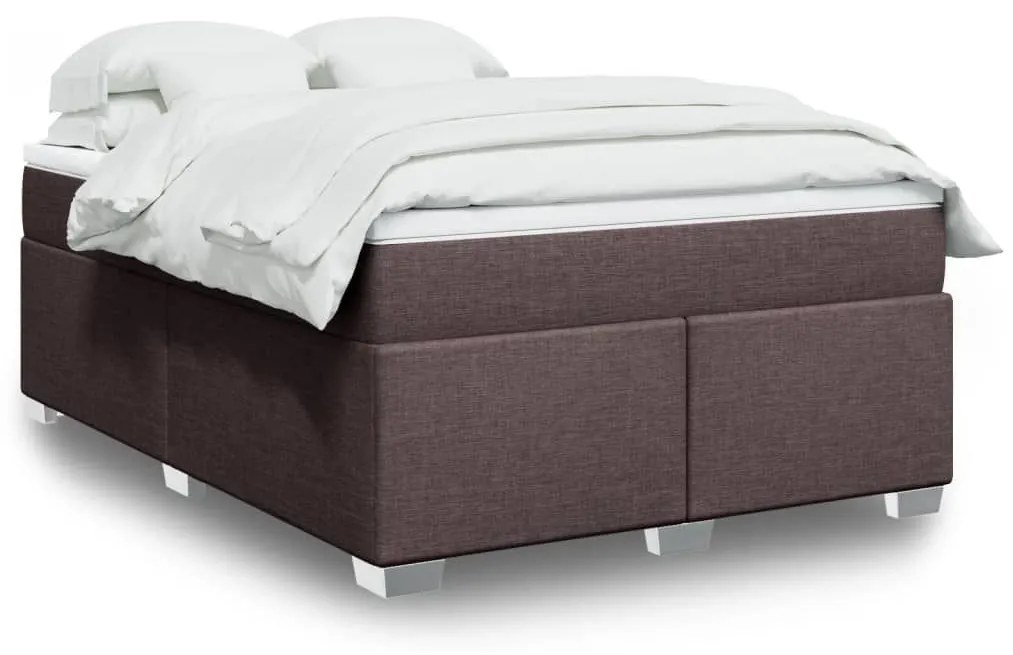 ΚΡΕΒΑΤΙ BOXSPRING ΜΕ ΣΤΡΩΜΑ ΣΚΟΥΡΟ ΚΑΦΕ 140X190 ΕΚ. ΥΦΑΣΜΑΤΙΝΟ 3285133