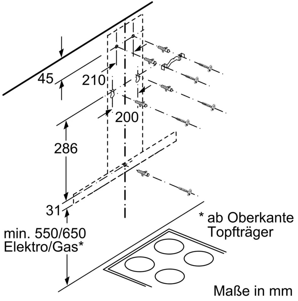 Συμβατικός Απορροφητήρας BOSCH DWB96BC60 Μαύρο