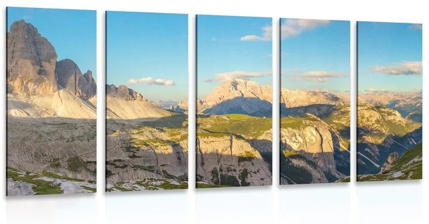 Εικόνα 5 μερών όμορφη θέα από τα βουνά - 100x50