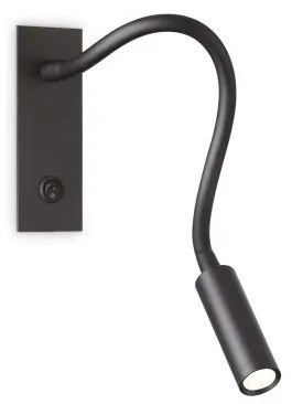Απλίκα Φωτιστικό Τοίχου LED 3W Μαύρο Reading Light Io 272030 Ideal Lux 272030