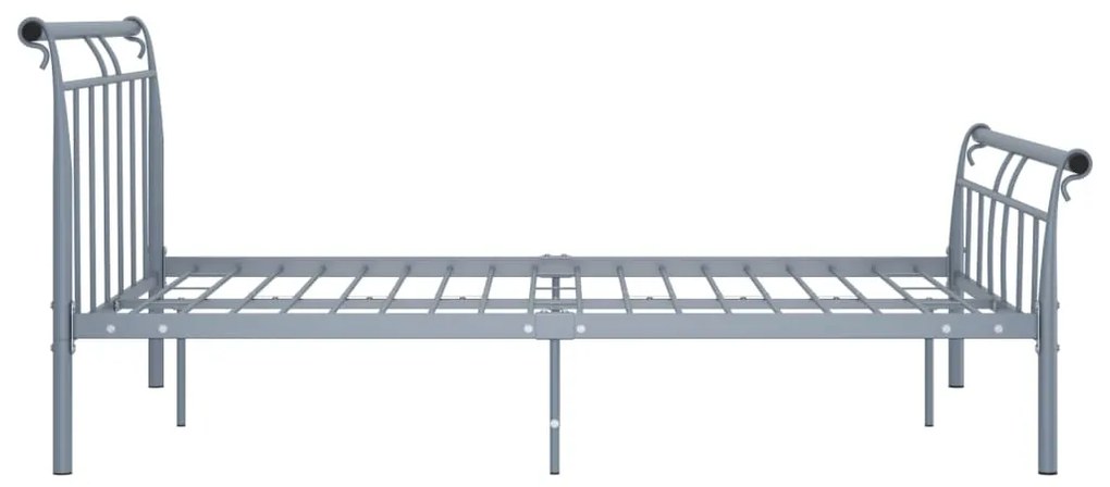 vidaXL Πλαίσιο Κρεβατιού Γκρι 140 x 200 εκ. Μεταλλικό