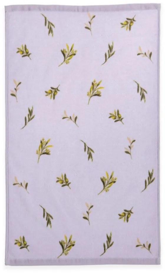 Ποτηρόπανο Βελουτέ Olive Lilac Nef-Nef Homeware 40x60cm 100% Βαμβάκι