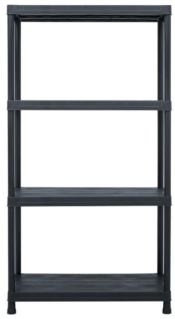 vidaXL Ραφιέρες 2 τεμ. Μαύρες 60 x 30 x 138 εκ. Πλαστικές