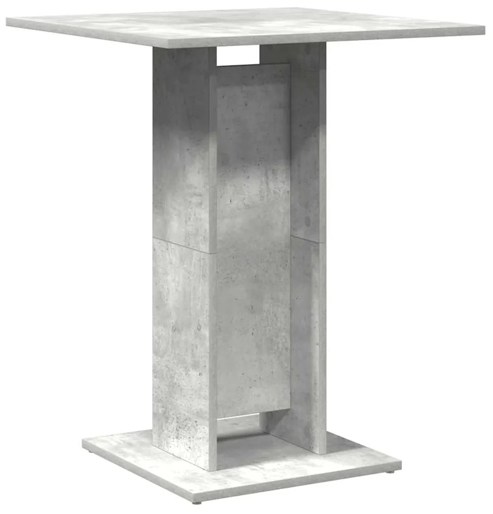 vidaXL Τραπέζι Bistro Γκρι Σκυροδέματος 60 x 60 x 75 εκ. Επεξ. Ξύλο