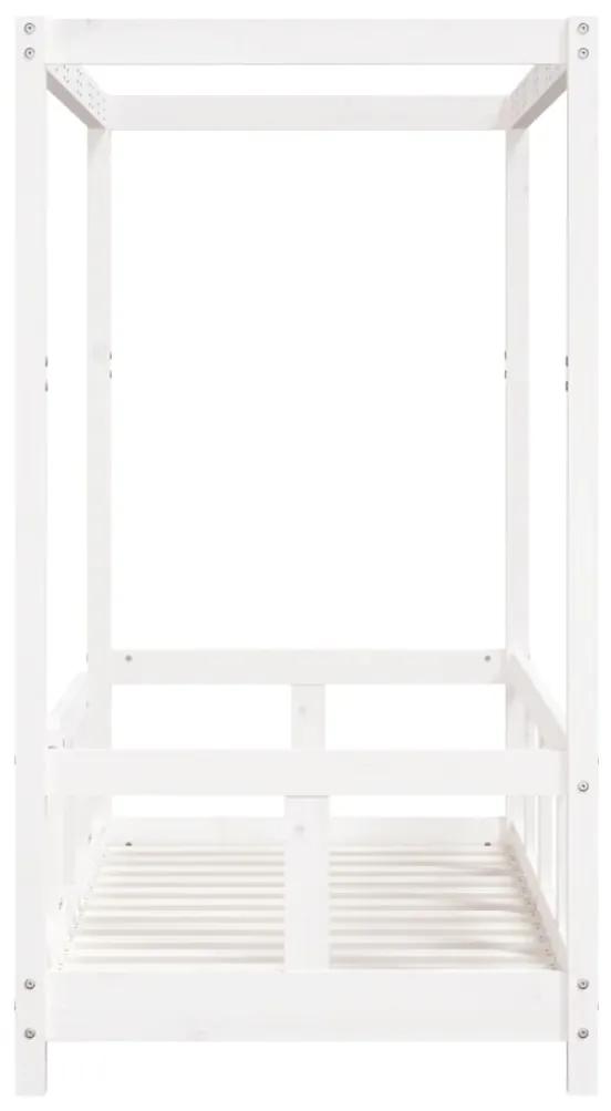 vidaXL Πλαίσιο Παιδικού Κρεβατιού Λευκό 70 x 140 εκ. Μασίφ Ξύλο Πεύκου