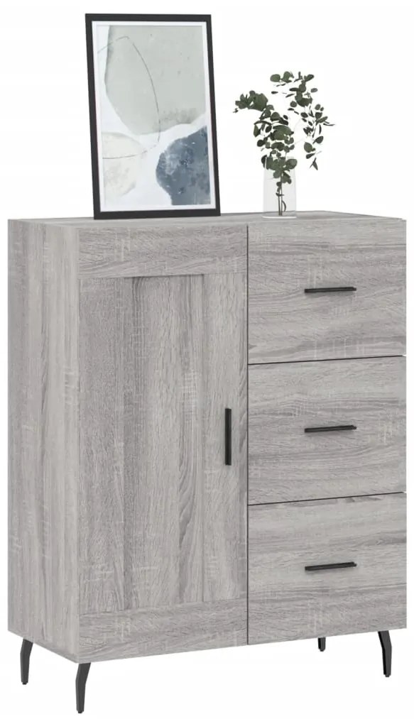 vidaXL Ντουλάπι Γκρι Sonoma 69,5 x 34 x 90 εκ. από Επεξεργασμένο Ξύλο