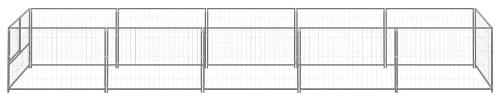 vidaXL Σπιτάκι Σκύλου Ασημί 5 μ² Ατσάλινο