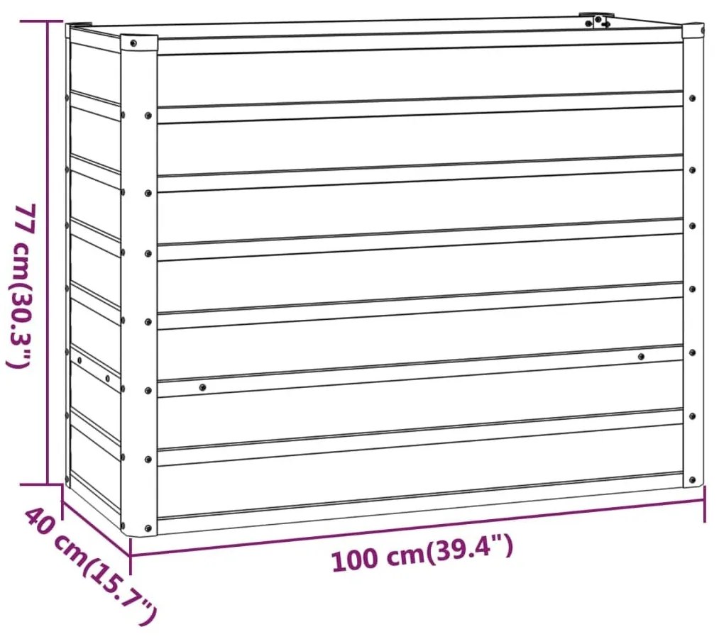 Ζαρντινιέρα Σκουριασμένο 100x40x77 εκ. Ατσάλι Σκληρυθέν Αέρα - Καφέ