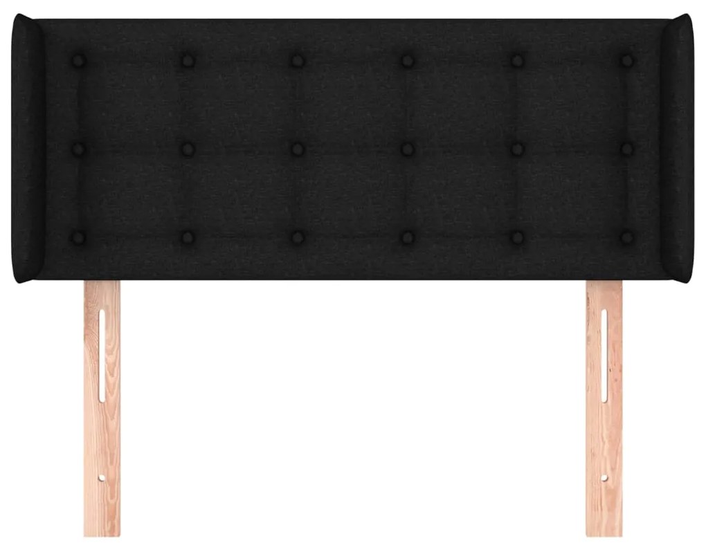 vidaXL Κεφαλάρι με Πτερύγια Μαύρο 103x16x78/88 εκ. Υφασμάτινο