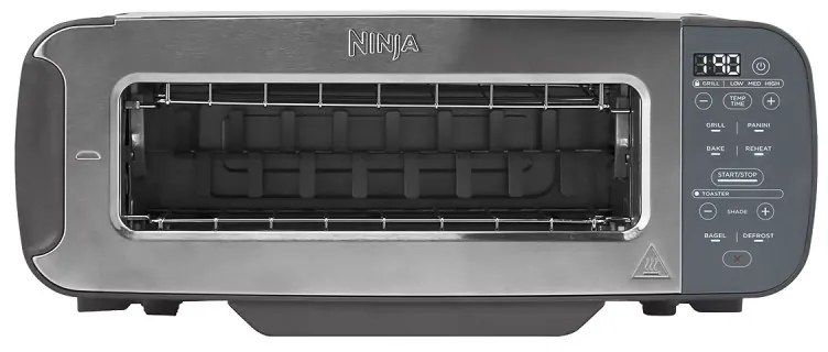 Τοστιέρα Ninja 3 σε 1 ST202EU, 2400W, 7 προγράμματα, έλεγχος θερμοκρασίας, ψησταριά, απόψυξη, αναθέρμανση, οριζόντια λειτουργία, ασημί