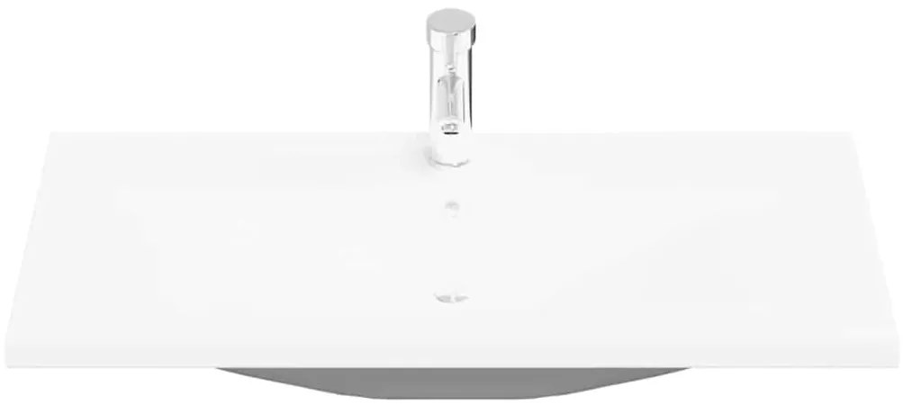 vidaXL Σετ Έπιπλα Μπάνιου Επιτοίχιο 3 pcs Μαύρη Οξυά 90x38.5x46cm
