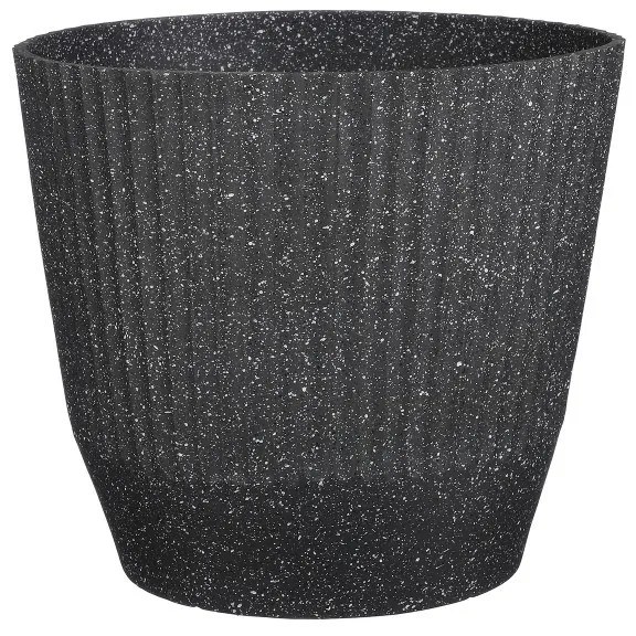 Supergreens Γλάστρα PVC "Terazzo" Μαύρο 37x37x33,5 εκ.