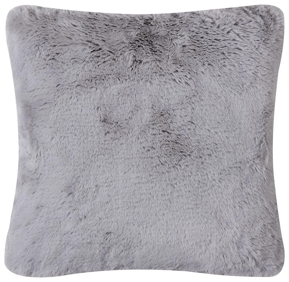 Γούνινο Διακοσμητικό Μαξιλάρι (45x45) Silk Fashion Rabbit Fur Grey