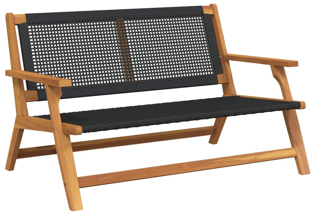 Εξωτερικά Έπιπλα Μαύρο 122 x 78 x 73 εκ. Στερεό Ξύλο Ακακίας