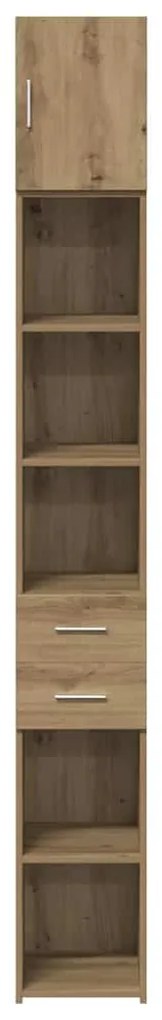 vidaXL Λεπτός Ντουλάπι Αποθήκευσης artisan δρυς 30 x 42.5 x 225 εκ