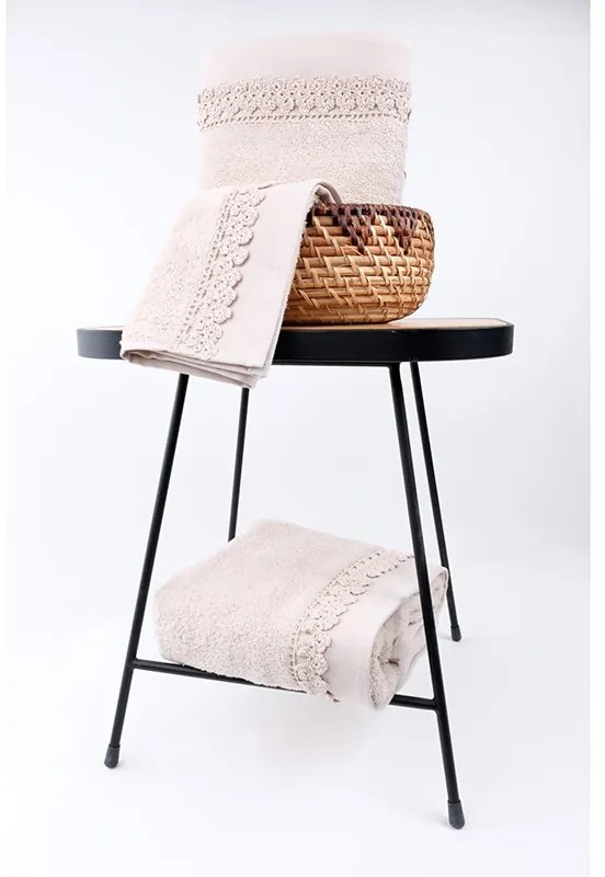 Σετ Πετσέτες 3 ΤΜΧ Small Flower Beige 000000002379