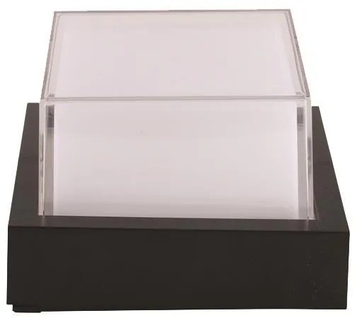 ΑΠΛΙΚΑ ΤΟΙΧΟΥ ΤΕΤΡΑΓΩΝΗ LED 12W 160X160X100 3000K IP65 ΜΑΥΡΗ PRO ARTE ILLUMINA Eurolamp 145-20203