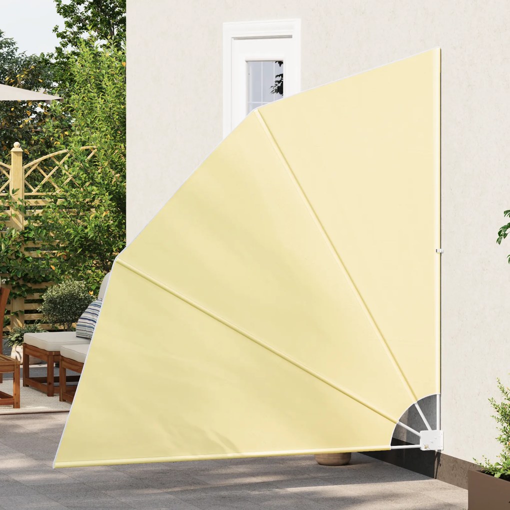 vidaXL Αδιάφανο σκίαστρο μπαλκονιού Άμμος 210 x 210 cm ύφασμα