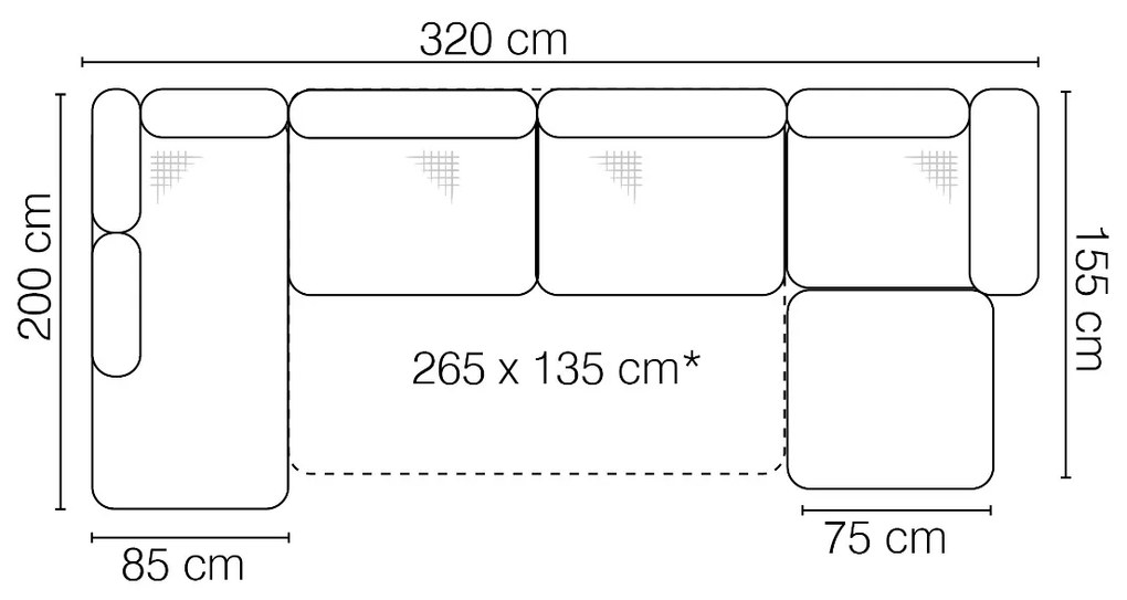 Γωνιακός καναπές Solus plus -Δεξιά-Mauro