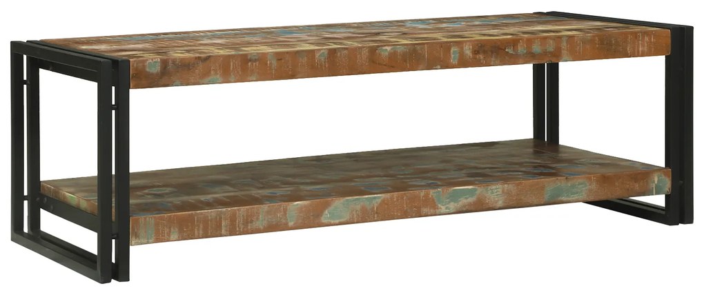vidaXL Τραπεζάκι Σαλονιού Πολυχρωμο 120x50x38 εκ. Στερεό ανακυκλωμένο ξύλο