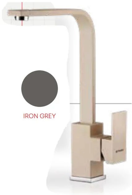 Pyramis 090945801 Μπαταρία Κουζίνας Πάγκου Cecilia Γκρι (Iron Grey)