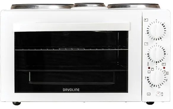 Davoline STAR 4508 Ηλεκτρικό Φουρνάκι 38lt με 3 Εστίες Λευκό