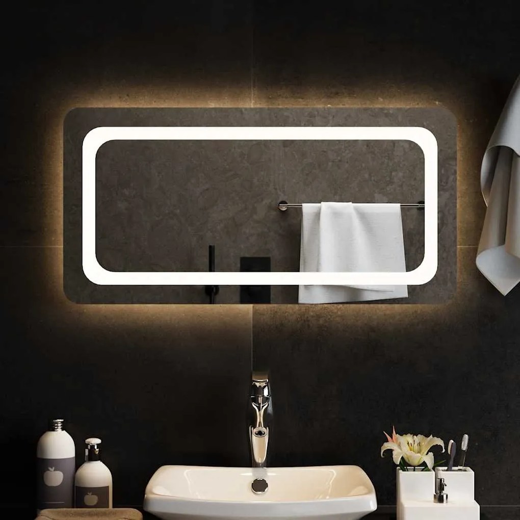 vidaXL Καθρέφτης Μπάνιου με LED 80x40 εκ.