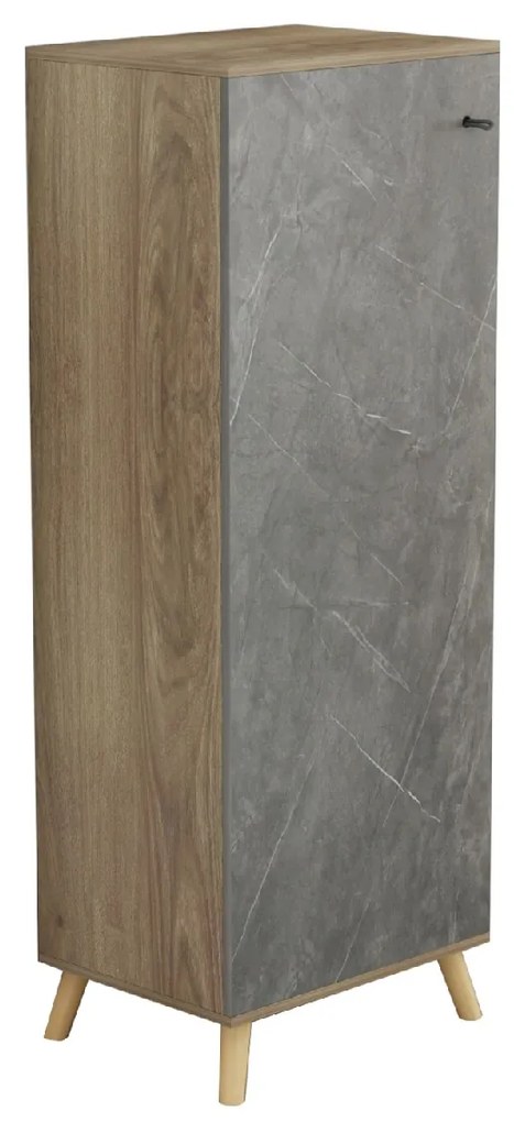 ΠΑΠΟΥΤΣΟΘΗΚΗ-ΝΤΟΥΛΑΠΙ ALVARO HM8954.14 ΜΕΛΑΜΙΝΗ SONAMA-STONE TEXTURE 50Χ38Χ135Yεκ.