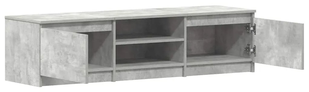 vidaXL Έπιπλο Τηλεόρασης Γκρι Σκυροδέματος 140x40x35,5 εκ. Επεξ. Ξύλο