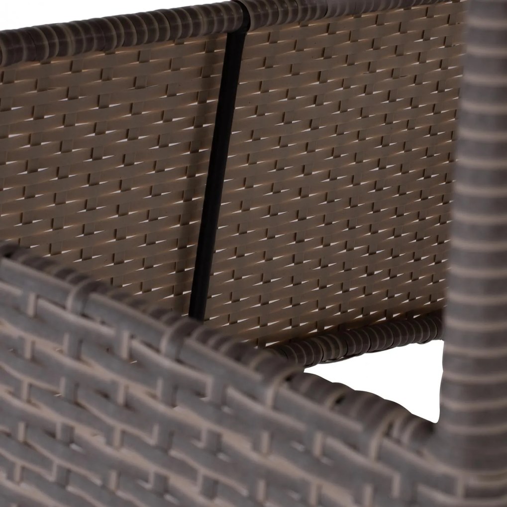 Τραπέζι Military μεταλλικό Rattan γκρι 120x70x75Υ εκ. 120x70x75 εκ.