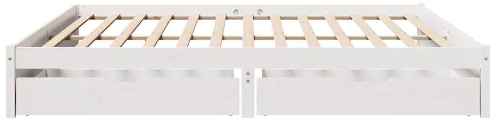 vidaXL Σκελετός Κρεβ. Χωρίς Στρώμα Λευκό 180x200 εκ Μασίφ Πεύκο