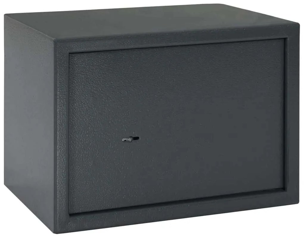 vidaXL Χρηματοκιβώτιο με κλειδαριά Σκούρο γκρι 35 x 25 x 25 εκ. Ατσάλι