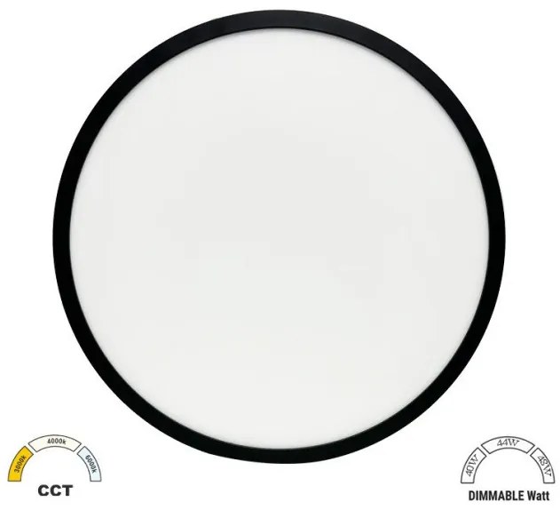 Φωτιστικό Οροφής Πάνελ LED 340W/44W/408W IP40 3CCT Φ58,3cm Lumen-21-583481-Μαύρο 21-583481