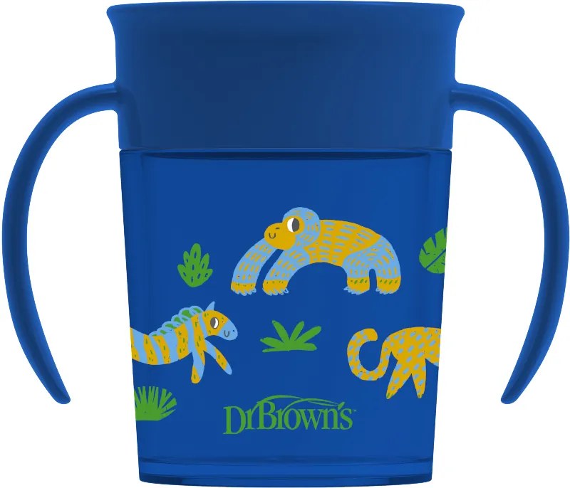 DR. BROWN'S Κύπελλο 360° με λαβές 200 ml μπλε TC 71006