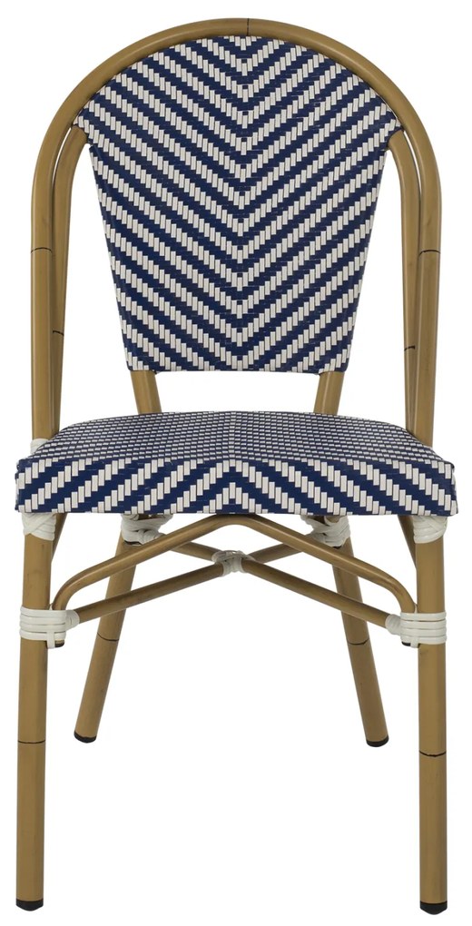 Καρέκλα Bamboo Look Μπλε-Λευκό 46x56x88 Υ Εκ.